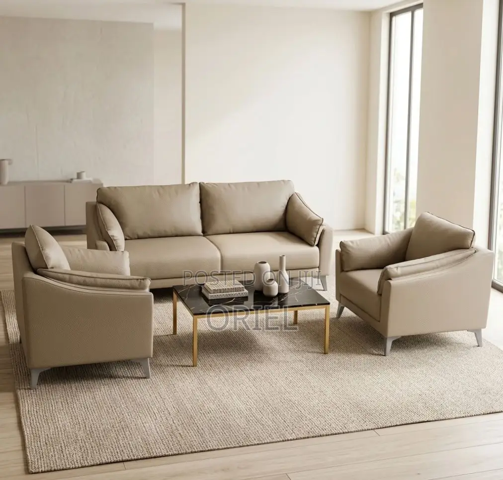 Executive Office Sofa : 5-Seater Grey Office Sofa