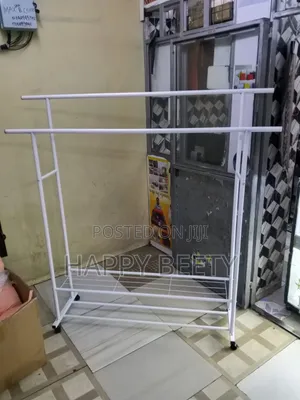 Double-Pole Heavy-Duty Garment Rack