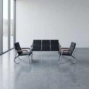 Office Sofa; 5-Person Office Waiting Couch
