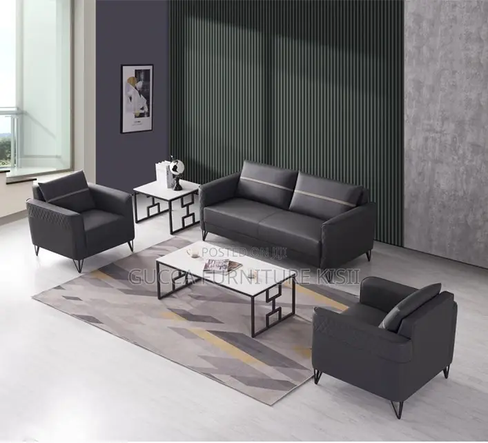 5-Seater Leather Executive Reception Sofa