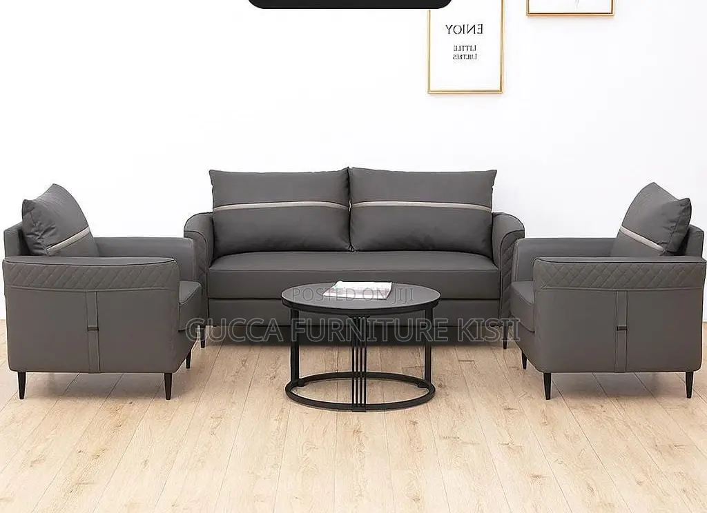 5-Seater Leather Executive Reception Sofa