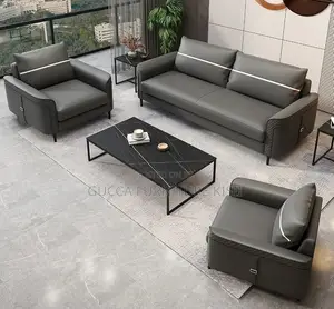 5-Seater Leather Executive Reception Sofa