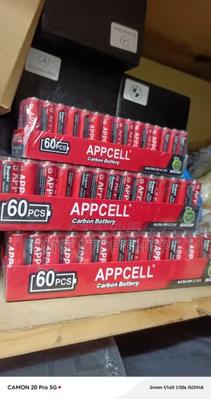 60pcs Appacell Carbon Dry Cell AA Battery