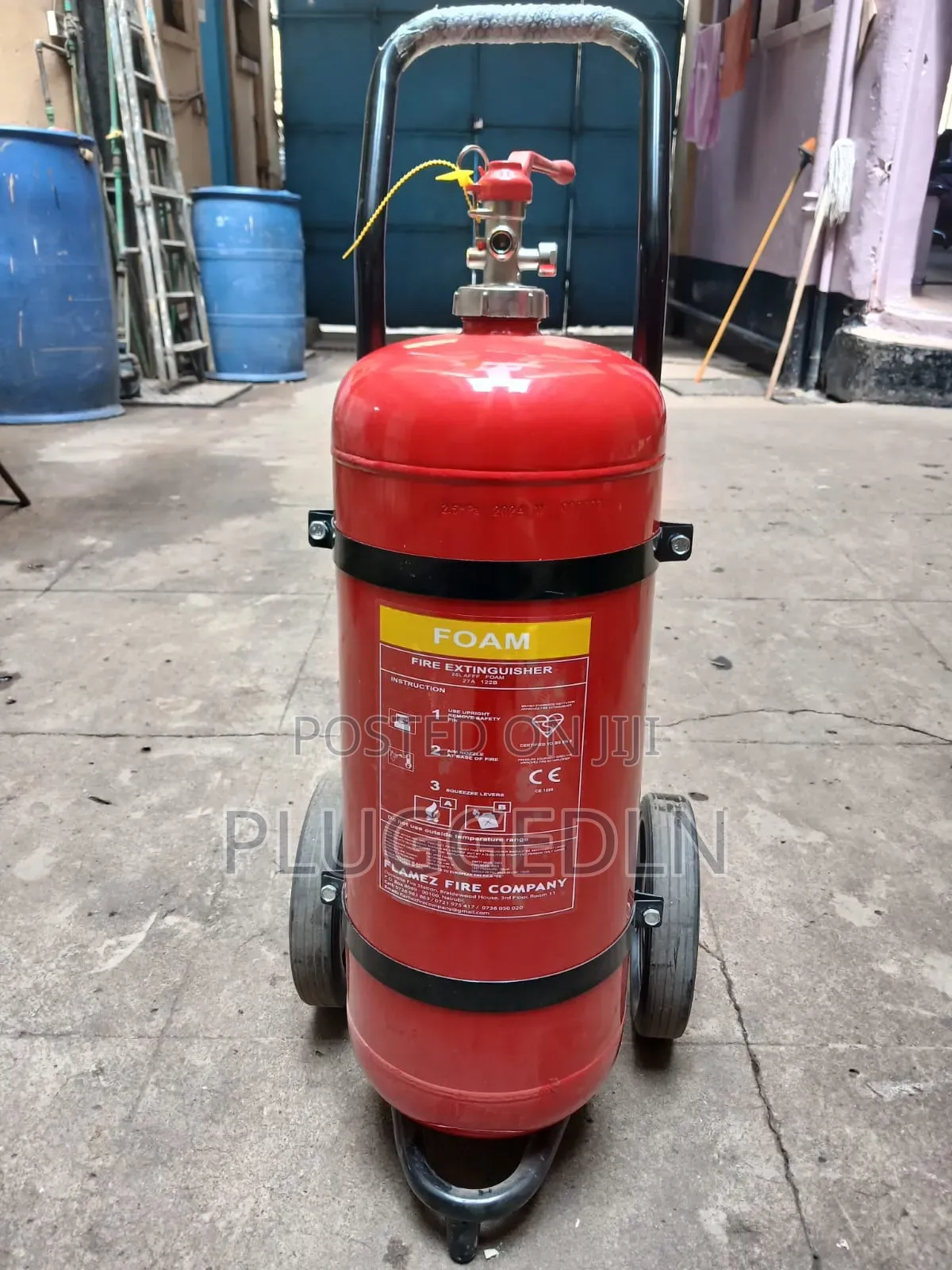 25 Litres Foam Trolley Fire Extinguisher.