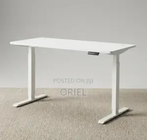 Electric Office Desk : White Height Adjustable Standing Desk