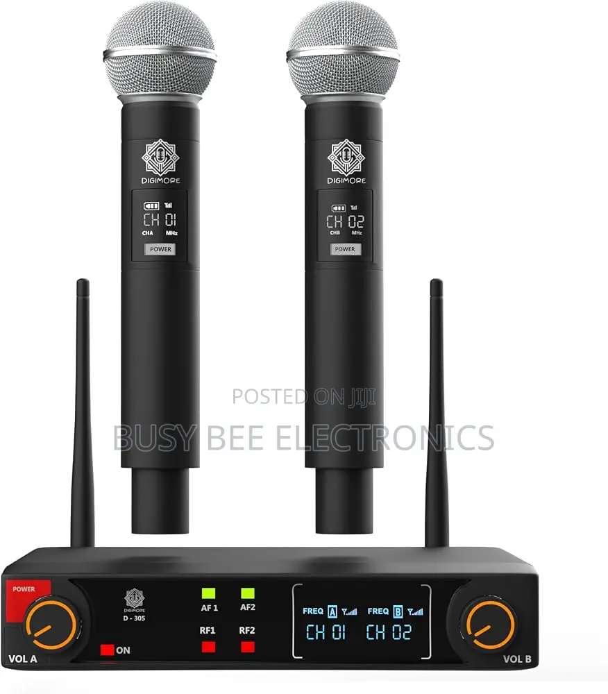 DIGIMORE Wireless Microphone System , 197ft Range , Balanced XLR Outs