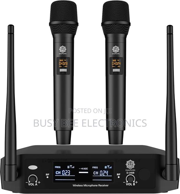 DIGIMORE Wireless Microphone System , 197ft Range , Balanced XLR Outs - thumbnail 4