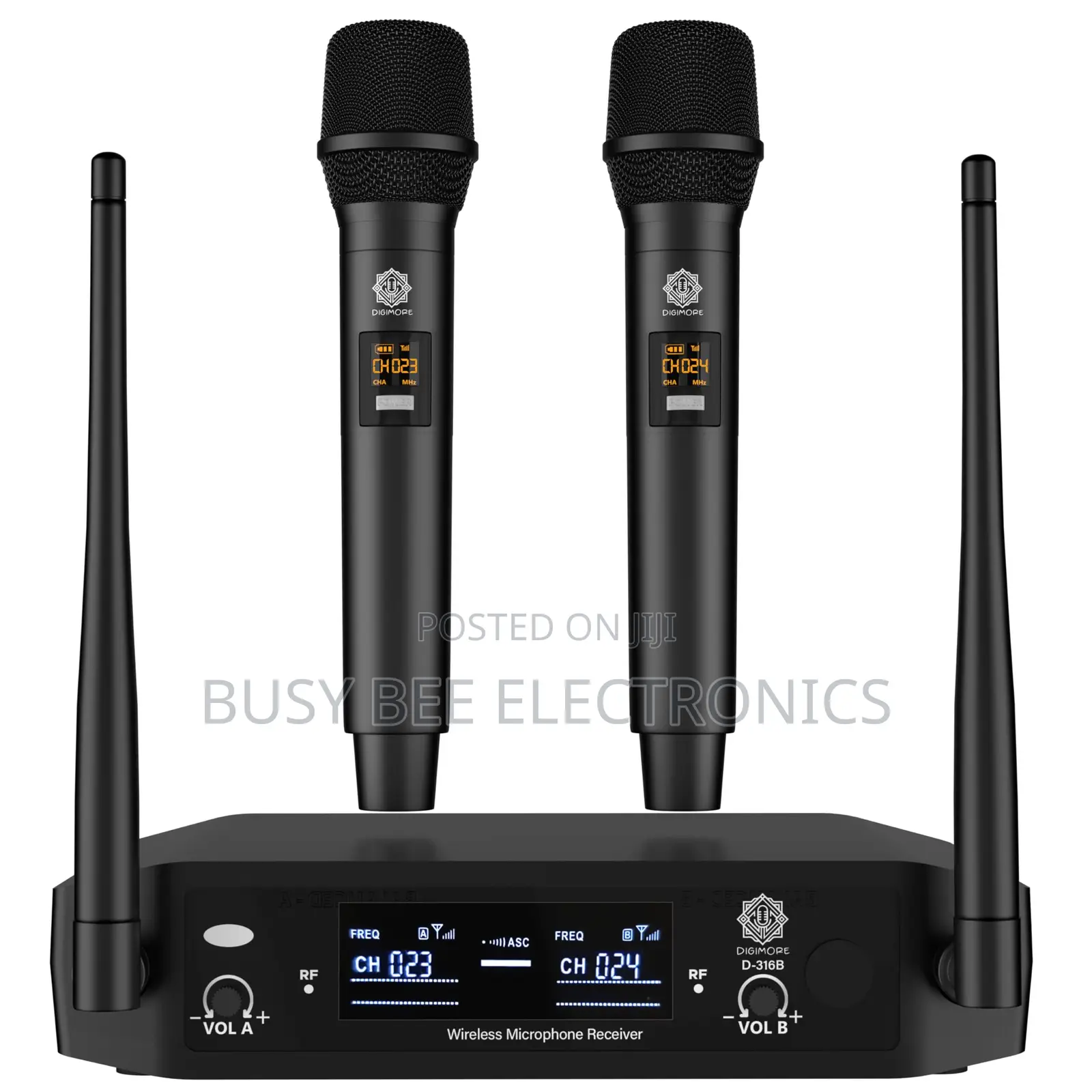 DIGIMORE Wireless Microphone System , 197ft Range , Balanced XLR Outs
