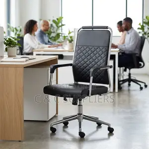 Executive Leather Swivel Arm Chair