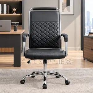 Executive Leather Swivel Arm Chair