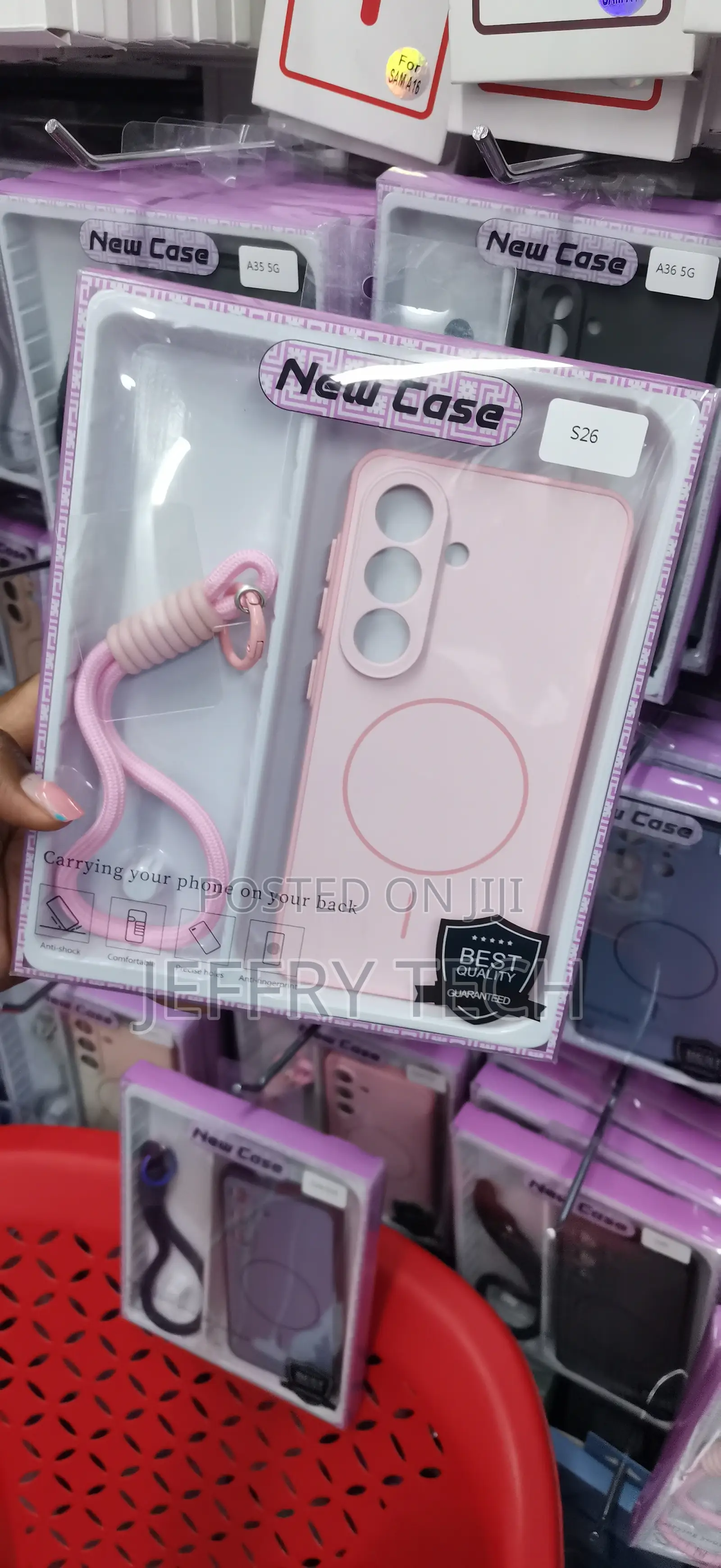 Light Pink MagSafe Phone Case With Strap Samsung Galaxy S26 Plus
