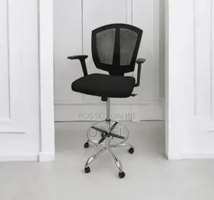 Office Chair : Adjustable Counter Chair With Footrest