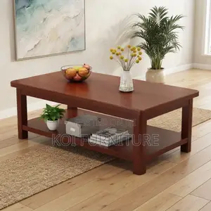 Coffee Table; Brown Executive Coffee Table With Storage