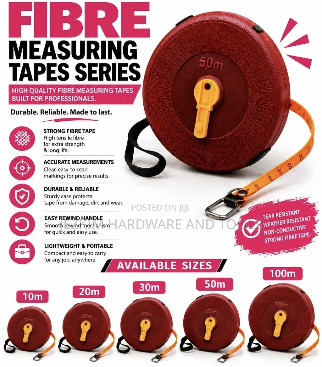 Fiber Tape Measure 100mtrs