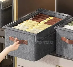 *Collapsible Fabric Organizer With a Cover / Storage Basket*