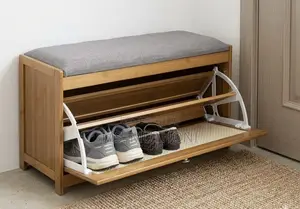 DIY KITCHEN KAMPCO Wooden Entryway Shoe Storage Bench