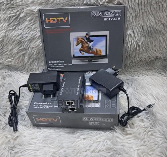 Hdmi Extender 60m Network Cable With Power Supply,Supports 3D1080P