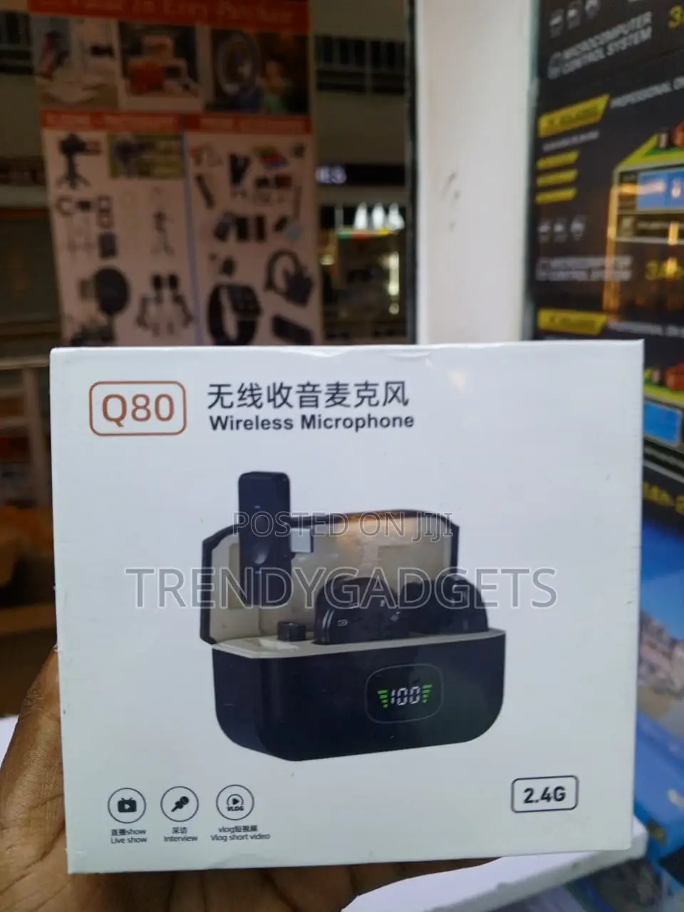 2 in 1 Wireless Lavalier Mic for Android iPhone Noise Reduction