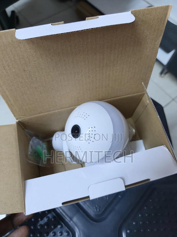 Smart Panoramic Bulb Camera for Wide-Angle Security - main view