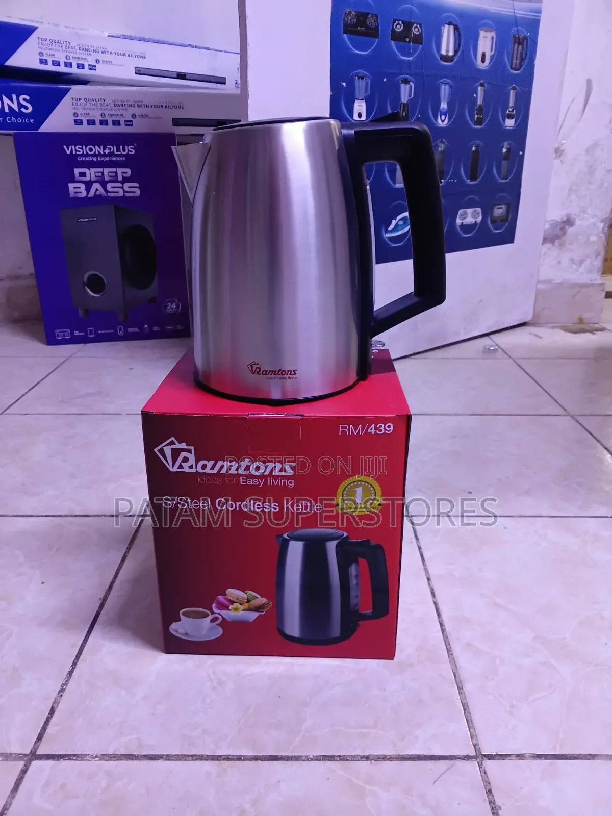 Ramtons Stainless Steel Cordless Kettle Rm/439