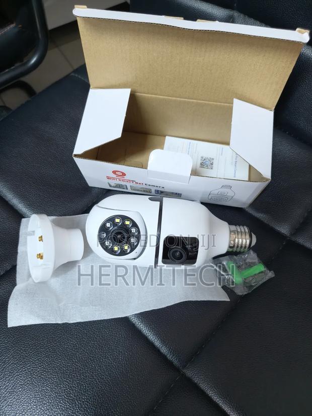 Dual Lens Bulb CCTV for Complete Home Security - main view