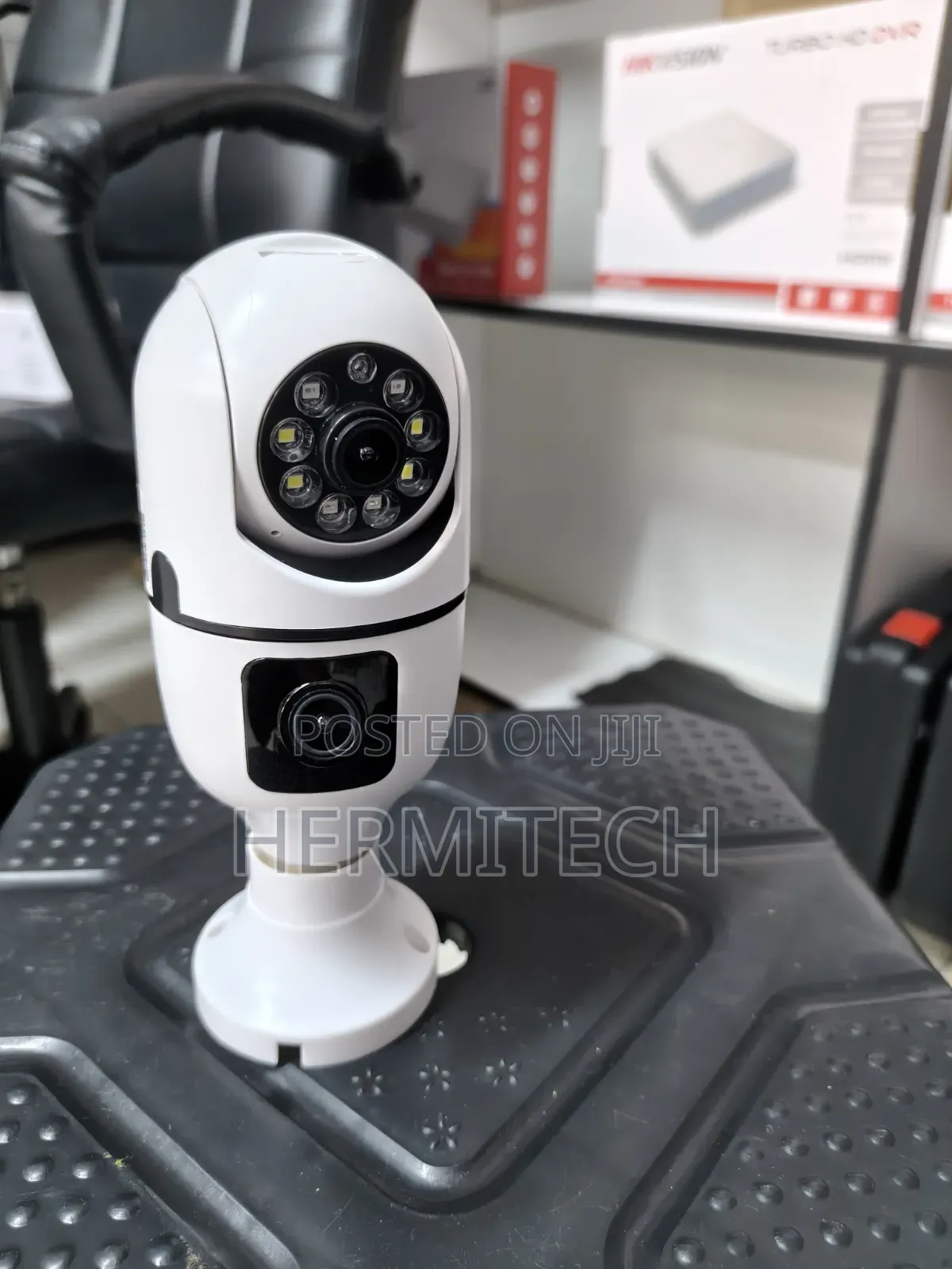 Smart Dual Lens Bulb Camera for Indoor Surveillance