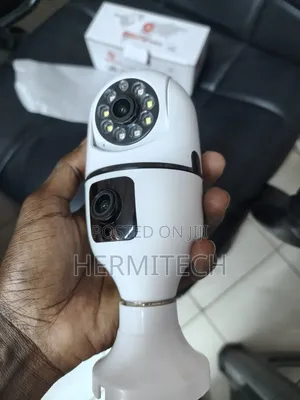 Dual Lens Bulb CCTV With Remote Smartphone Access