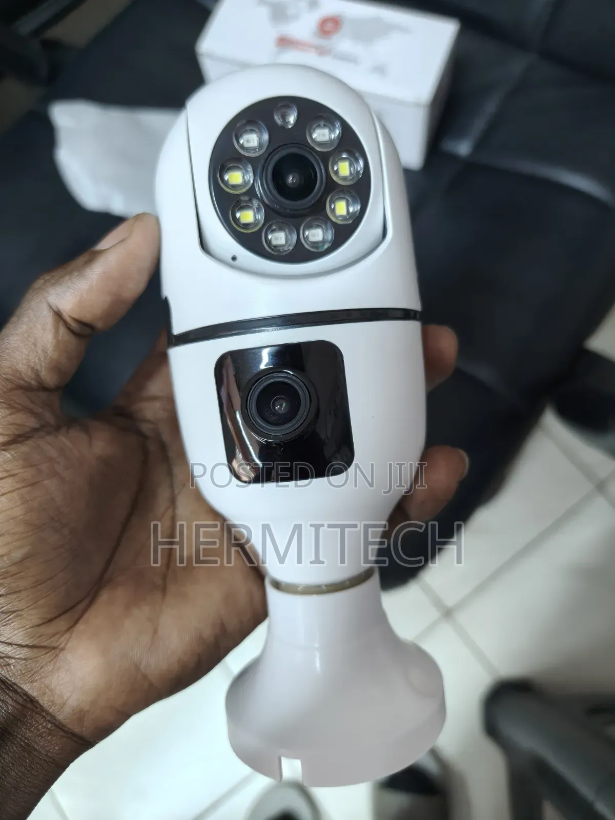 Dual Lens Bulb CCTV With Motion Detection
