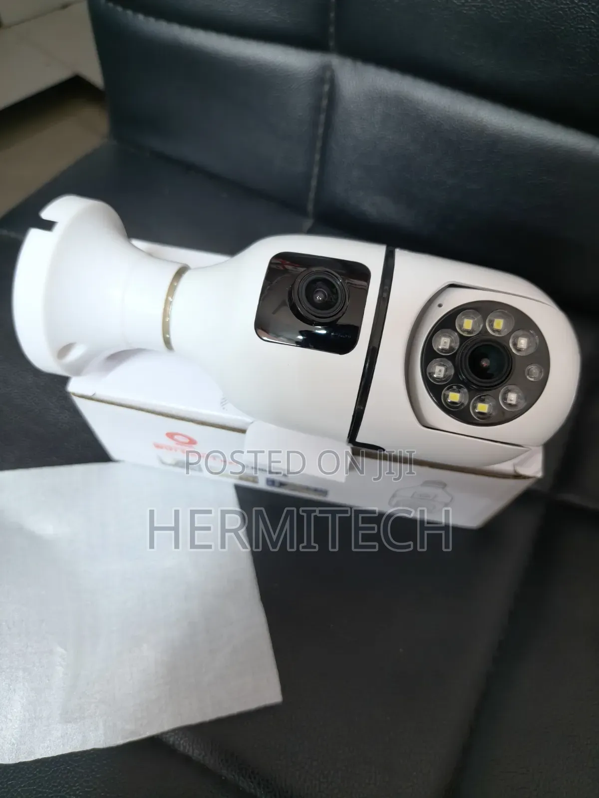 Dual Lens Bulb CCTV With Night Vision Security