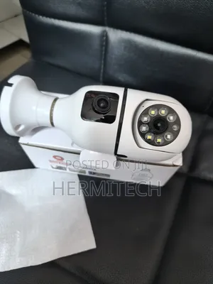 Dual Lens Bulb CCTV With Night Vision Security