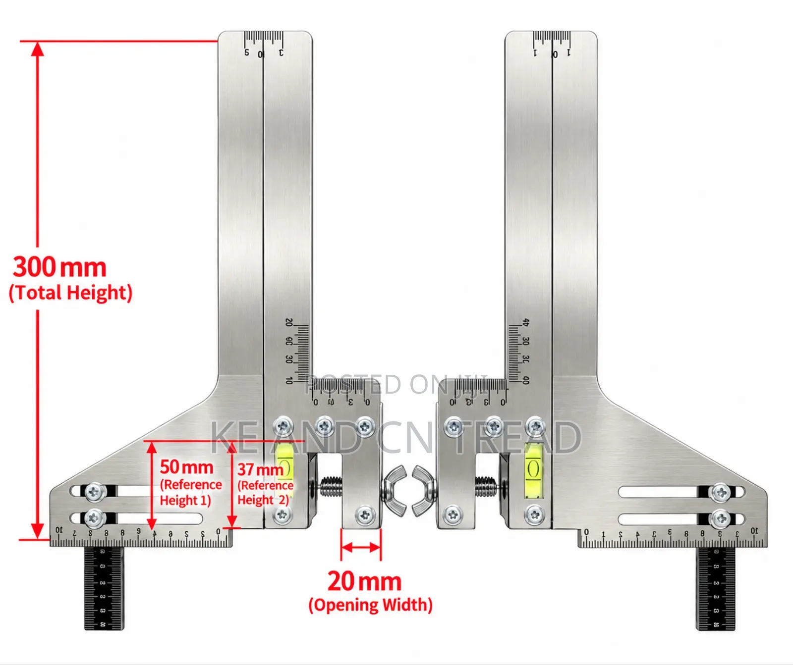 Elevator Guide Rail Alignment Gauge