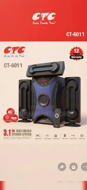 CTC CT-6011 3.1 Channel Multimedia Speaker System