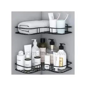 Adhesive Metal Bathroom Corner Rack Storage Shelves,