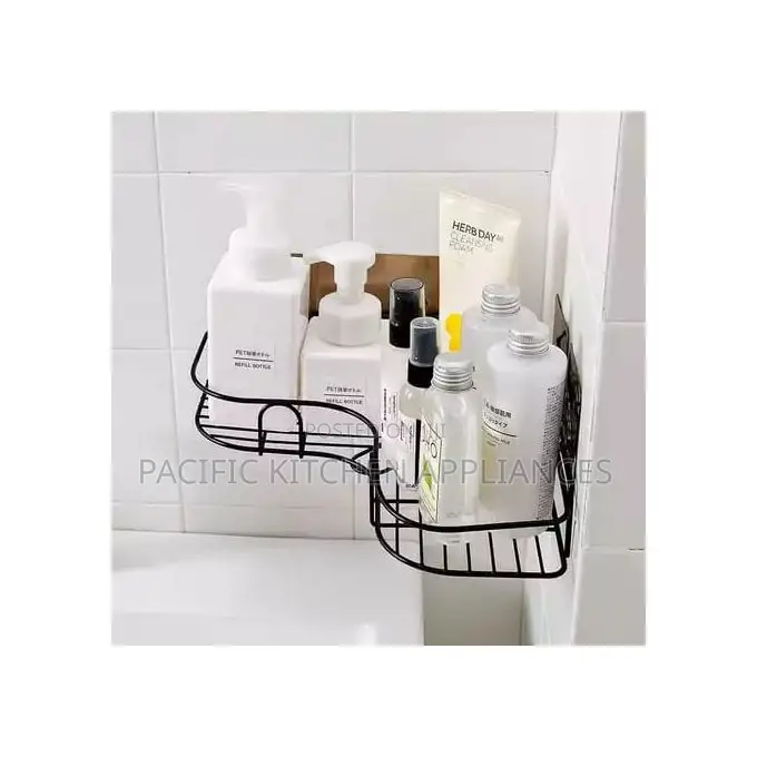Corner Bathroom Shelf With Adhesive Tape