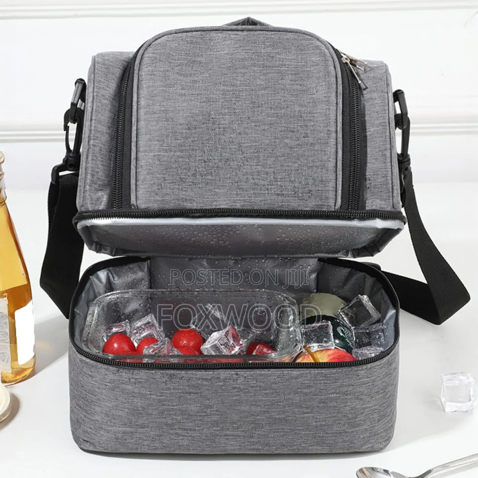 Double Compartment Insulated Lunch Bag