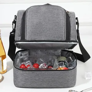 Double Compartment Insulated Lunch Bag
