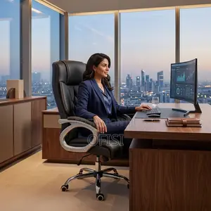 Office Chairs| Executive High-Back Swivel Leather Seat