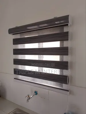 Anti-Glare Zebra Roller Blinds for Office Windows