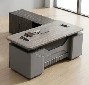 Office Desk : 1600MM Executive Desk With Side Extension