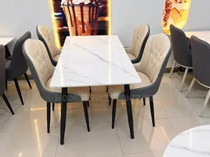 Modern 4 Seater Dining Table Set – Marble Table