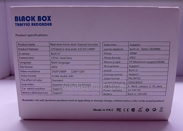 Black Box Traffic Recorder Dual Dash Cam - thumbnail 2