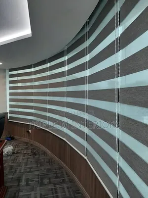 Executive Suite Zebra Roller Blinds - Custom Fitting