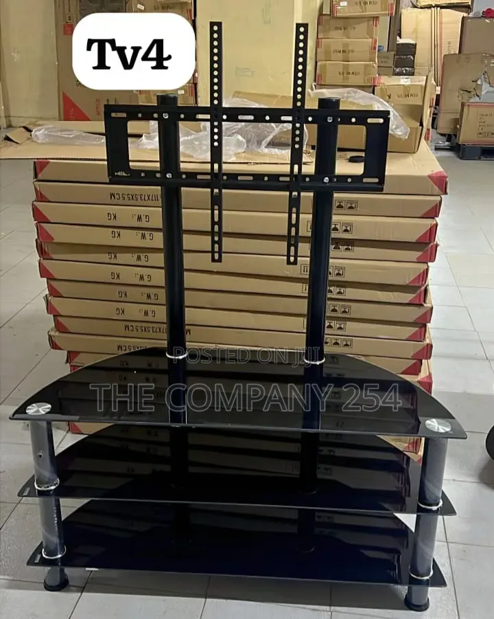 Quality Glass Black TV Stand