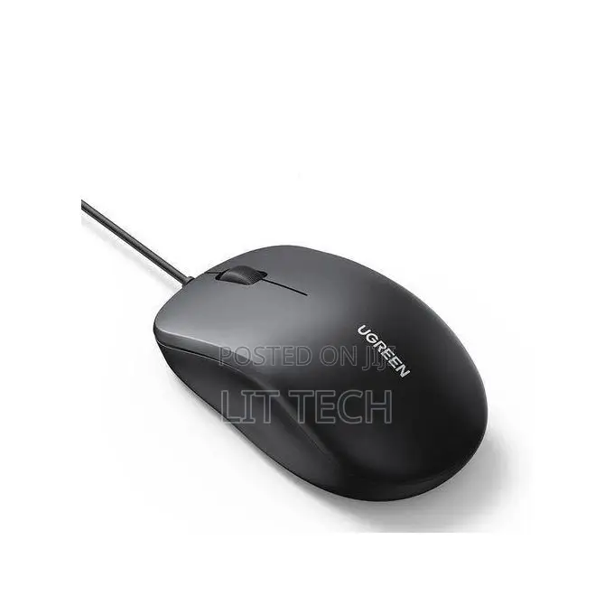 Ugreen MU007 Wired Mouse (90789)–Silent 3-Button USB-A Mouse, 1200 DPI