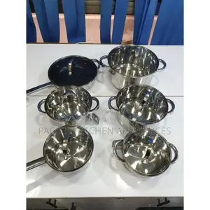 12PCs Induction Base Stainless Steel Cookware Set
