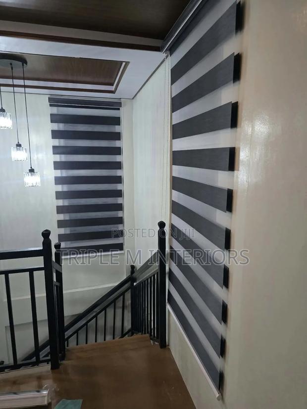 Master Bedroom Zebra Roller Blinds - Blackout Option - main view