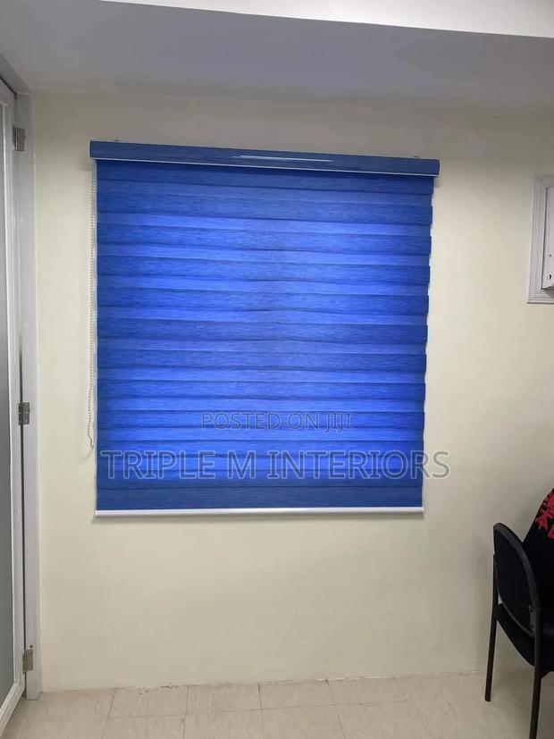 Blue Zebra Roller Blinds for Commercial Spaces - thumbnail 2