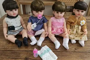 Brown Hair With Blunt Bangs Silicone Big Size Dolls