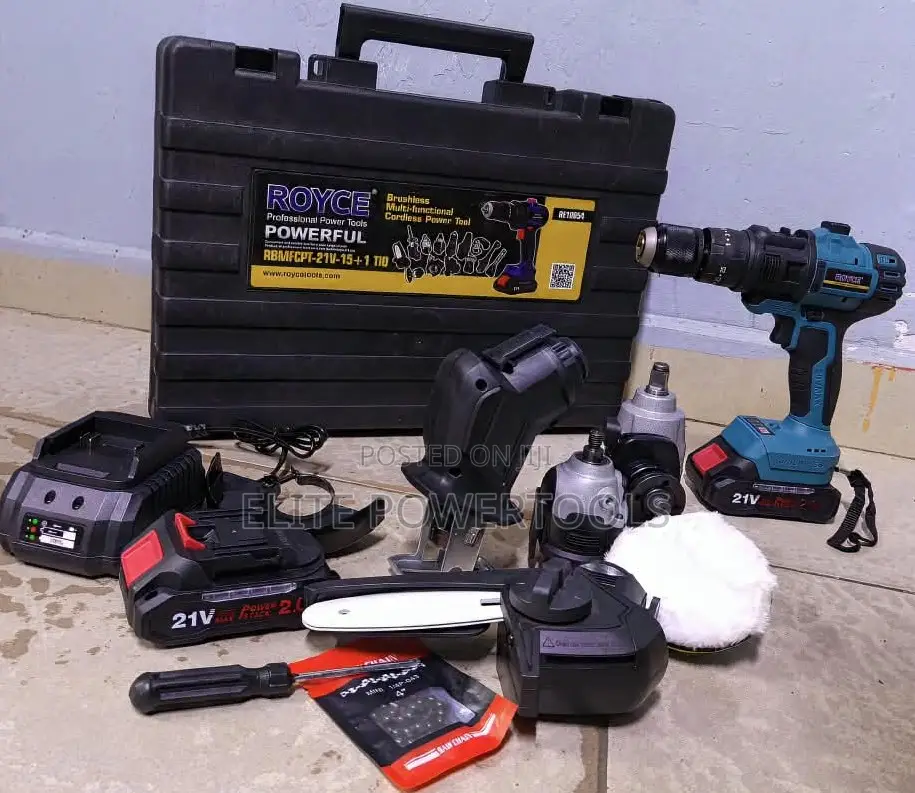 Royce 21V 6-in-1 Brushless Cordless Tool Set