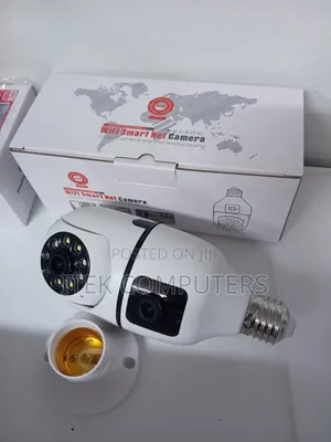V380 Dual Lens Bulb Camera for Clear Day and Night Home Security